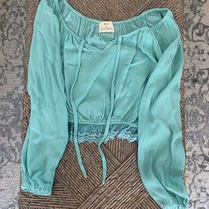 Blue Crop Top Size Small